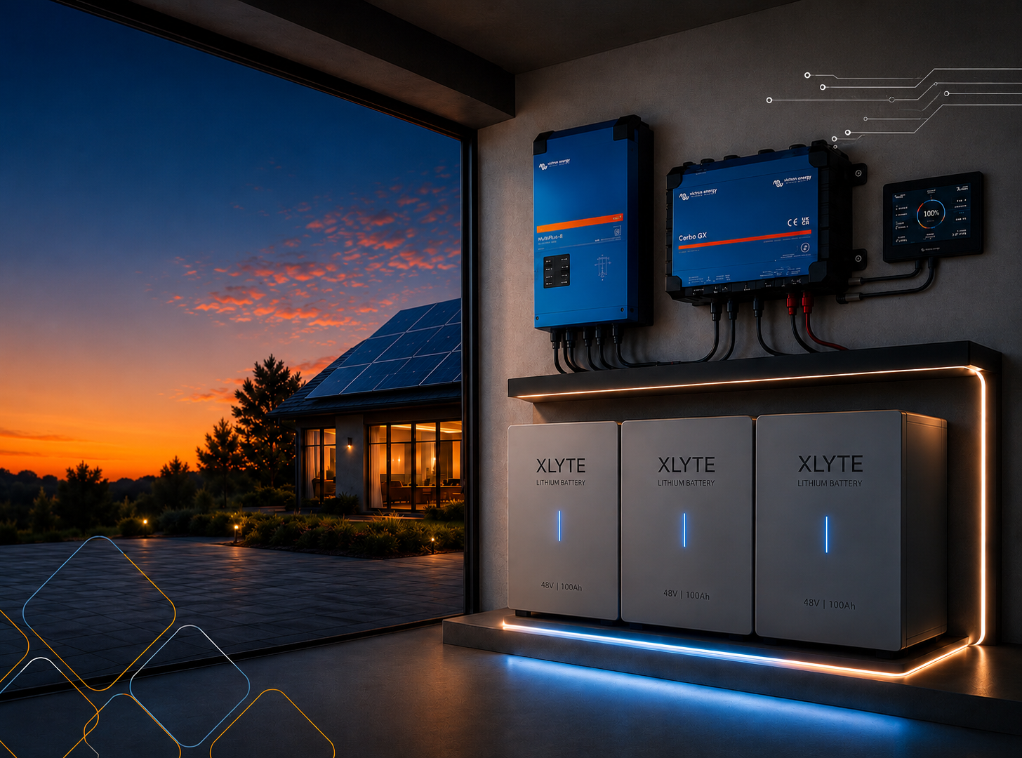 Sistema solar con almacenamiento en baterías