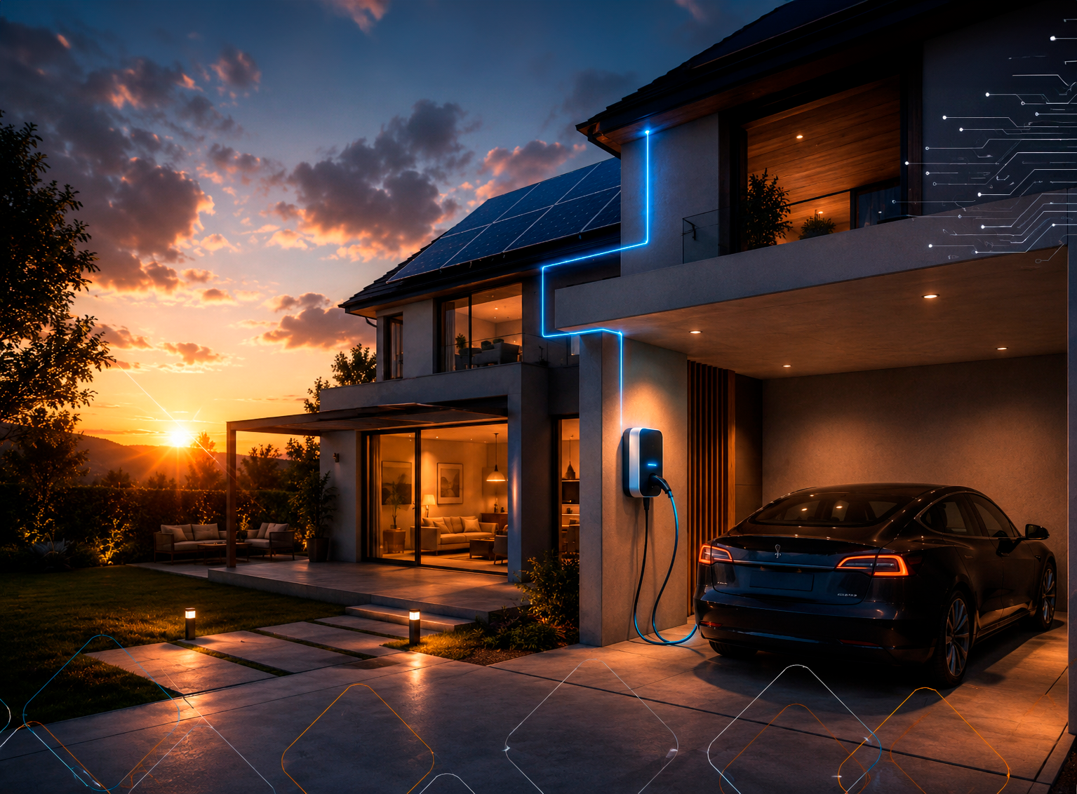 Cargador para vehículo eléctrico integrado con energía solar
